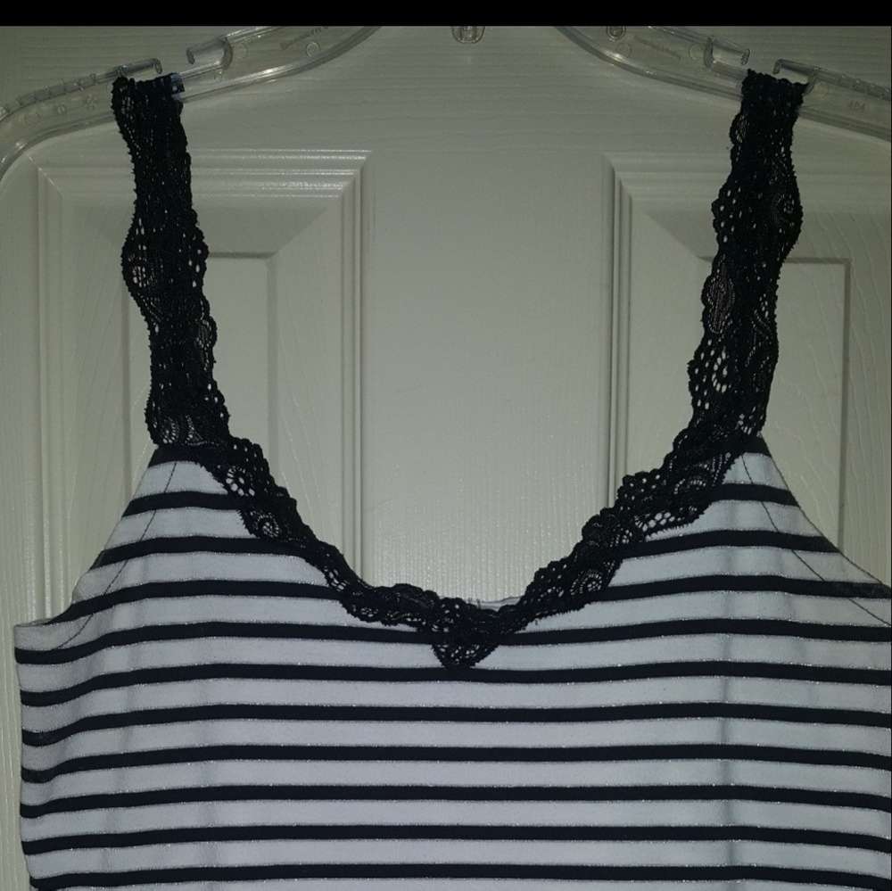Black and White Stripe Top
